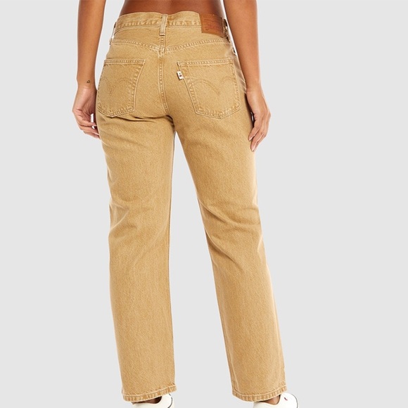 Levi’s Fresh 501 90s tan straight leg cotton denim jeans size 32 - Picture 6 of 6